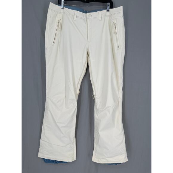 Burton Society Pants Womens XL White Ski Snowboarding Waterproof Quick Dry - Picture 1 of 15